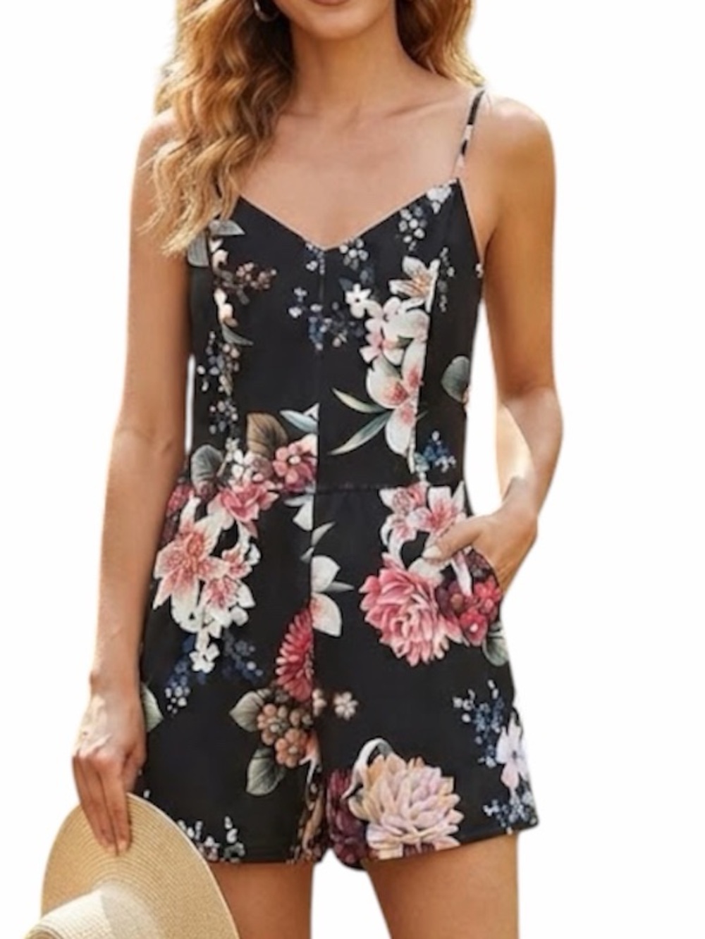 SELECT UK Floral Scuba Romper Black Pink Size 6 UK 10 NWT - Indie Sleaze